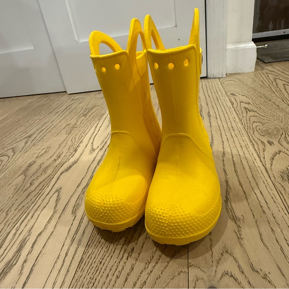 Crocs Kids Yellow Rain Boots